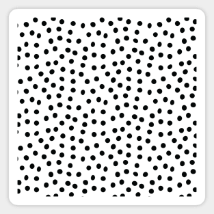 Minimal Black and White Polka Dots Magnet